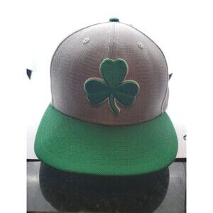 Boston Celtics Hat New Era Sz 7 5/8 gray fitted NBA Mens patches BOSTON logo